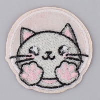 Термонаклейка на одежду «Котик», диам. 6,4 см Термонаклейка на одежду «Котик», диам. 6,4 см