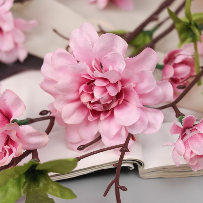 Цветы искусственные "Пеларгония карнавал" 66х7 см, розовый