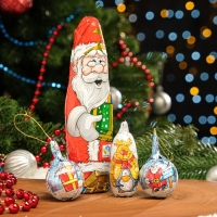 Шоколад молочный фигурный "Новогодние игрушки", 100 г Шоколад молочный фигурный "Новогодние игрушки", 100 г