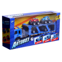 Грузовик инерционный &laquo;Автовоз&raquo;, с 4 джипами, световые эффекты, масштаб 1:12