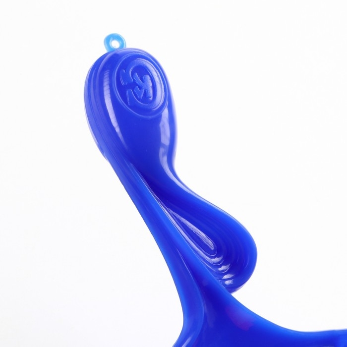 Щётка - пуходёрка большая с каплями, основание 84 х 58 мм, синяя Щётка - пуходёрка большая с каплями, основание 84 х 58 мм, синяя