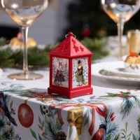 Светодиодная фигура &laquo;Красный фонарь с лисами&raquo; 6.3 &times; 12 &times; 6.3 см, пластик, батарейки AG13х3 (в комплекте), свечение тёплое белое