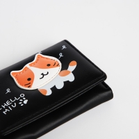 Кошелёк детский на кнопке, цвет чёрный Кошелёк детский на кнопке, цвет чёрный