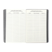 Еженедельник датир 2025г мягк обл иск кож А5 80л ESCALADA, бл тис, кр бл 70 г/м&sup2;, чёрный