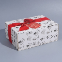 Подарочная коробка складная, новогодняя&laquo;Новогодняя почта&raquo;, 25 х 18 х 10 см, Новый год