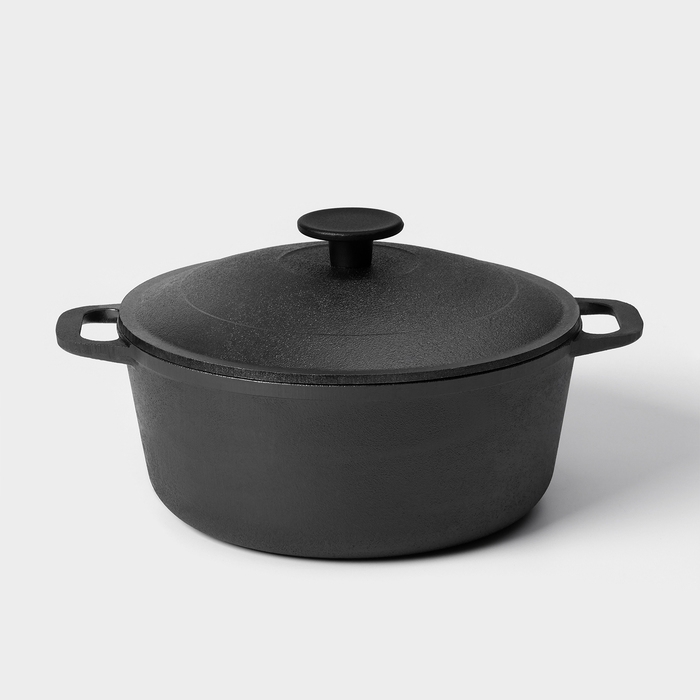 Кастрюля чугунная Wild Kitchen, 3 л, лопатка и губка в комплекте Кастрюля чугунная Wild Kitchen, 3 л, лопатка и губка в комплекте