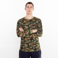 Лонгслив мужской с начёсом, цвет МИКС камуфляж коричнево-зелёный, размер 50