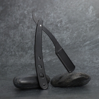 Опасная бритва, шаветт, без лезвия, 13,3 &times; 21 &times; 2,8 см, стальная, цвет чёрный