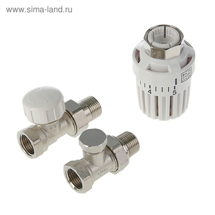 Комплект термостатический Комплект термостатический "СТМ" Термо, для радиатора, прямой, 1/2"