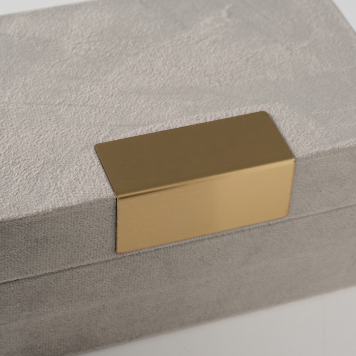 Шкатулка текстиль Шкатулка текстиль "Блок" серая 12,2х18х8,2 см