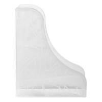 Лоток для бумаг вертикальный Стамм, пластиковый, ширина 118 мм, с рисунком, прозрачный