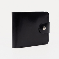 Портмоне мужское на кнопке, для купюр, для карт, для монет, цвет чёрный Портмоне мужское на кнопке, для купюр, для карт, для монет, цвет чёрный