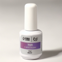 Топ для ногтей &laquo;Сияние&raquo;, с блёстками, 15 мл, LED/UV, серебристый, жёлтый