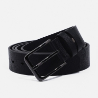 Ремень мужской &laquo;Великан&raquo;, ширина 4 см, винт, пряжка металл, цвет чёрный