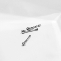 Пирсинг в нос (нострил) &laquo;Шарик&raquo;, прямой, L=10 мм, набор 40 шт., цвет серебро