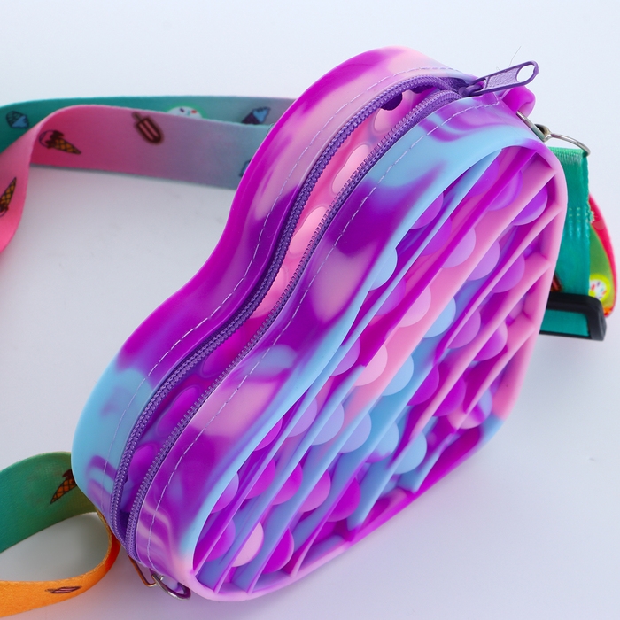 Сумка детская на молнии «Выбражулька», цвет фиолетовый Сумка детская на молнии «Выбражулька», цвет фиолетовый