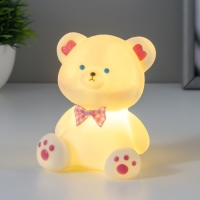 Ночник "Мишенька" LED 1Вт 3х LR44 белый 7х5х10см RISALUX Ночник "Мишенька" LED 1Вт 3х LR44 белый 7х5х10см RISALUX