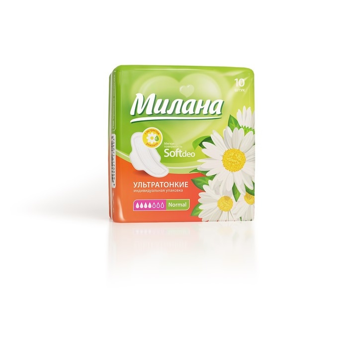 Прокладки «Милана» Ultra Soft Normal Deo Ромашка, 10 шт/уп Прокладки «Милана» Ultra Soft Normal Deo Ромашка, 10 шт/уп