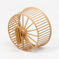 Колесо для грызунов пластиковое, без подставки, 9 см, бежевое