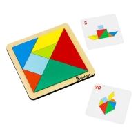 Головоломка &laquo;Танграм&raquo;, 20 заданий, 7 деталей, 10 двусторонних карточек