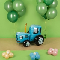 Фольгированный шар 28" &laquo;3D Синий Трактор&raquo;, фигура