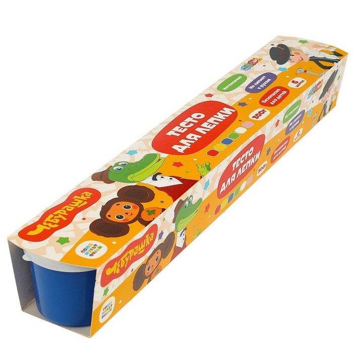 Тесто для лепки в банках &laquo;Чебурашка&raquo;, 6 цв. по 50 гр