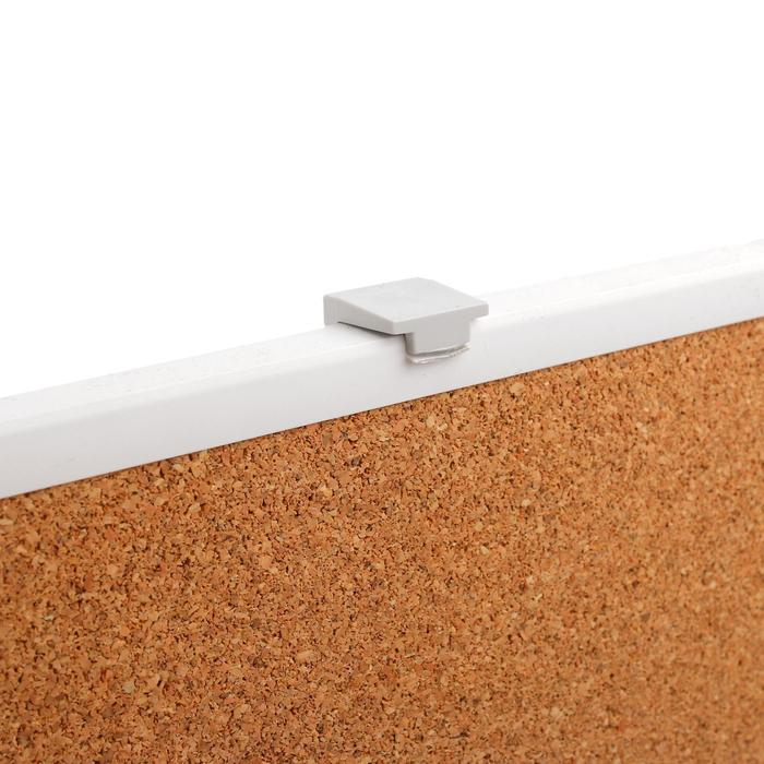 Доска пробковая 60х90 см, Calligrata, в ПВХ рамке белого цвета Доска пробковая 60х90 см, Calligrata, в ПВХ рамке белого цвета