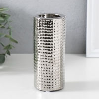 Подсвечник керамика на 1 свечу "Капли воды" d=4 см серебро 6,5х6,5х14,5 см Подсвечник керамика на 1 свечу "Капли воды" d=4 см серебро 6,5х6,5х14,5 см