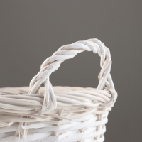 Набор корзин из 3 шт, D39xH26 см, D33xH23 см, D27xH20 см, белый, ива Набор корзин из 3 шт, D39xH26 см, D33xH23 см, D27xH20 см, белый, ива