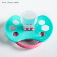 Соска - пустышка силиконовая ортодонтическая &laquo;Лама&raquo;, от 3 мес., цвет бирюзовый/розовый