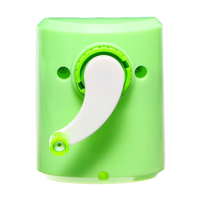 Точилка механическая с контейнером, Котик зеленый