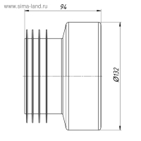 Манжета для унитаза "АНИ Пласт" W0210, прямая, резина Манжета для унитаза "АНИ Пласт" W0210, прямая, резина