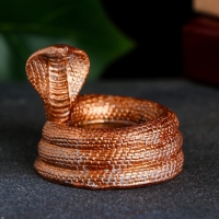 Новый год. Символ 2025. Подсвечник новогодний "Змея кобра" бронза, 8х6см Новый год. Символ 2025. Подсвечник новогодний "Змея кобра" бронза, 8х6см