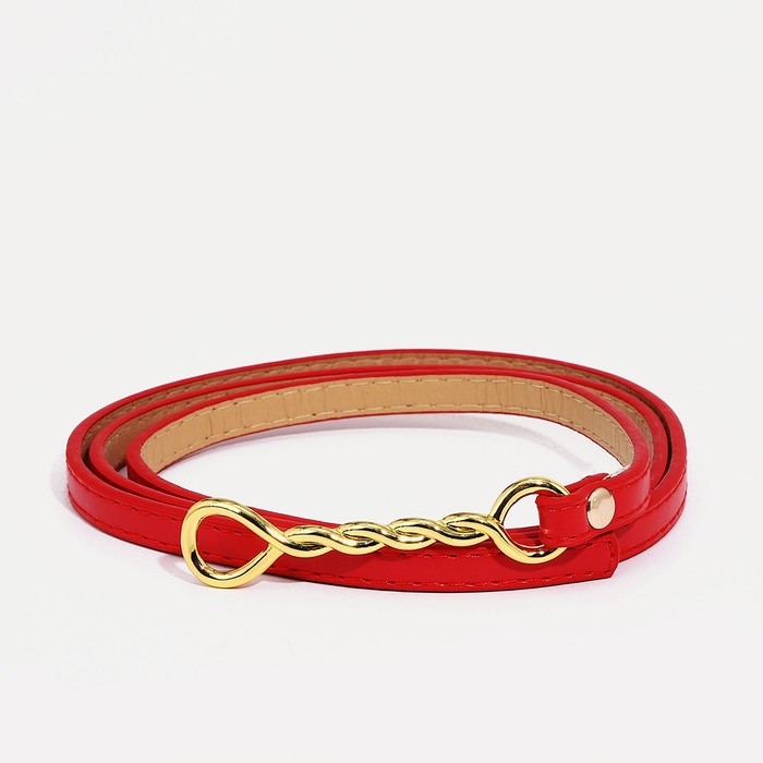 Ремень женский, ширина 1 см, пряжка металл, цвет красный Ремень женский, ширина 1 см, пряжка металл, цвет красный