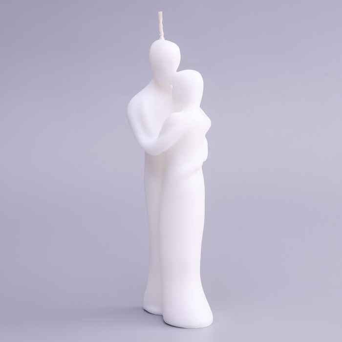 Свеча фигурная "Влюбленная пара", 15х5 см, белый