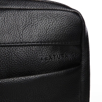 Сумка мужская через плечо TEXTURA, искусственная кожа, цвет чёрный