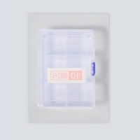 Органайзер для декора, передвижные ячейки, 6 ячеек, 16,5 &times; 12 &times; 5,8 см, цвет прозрачный