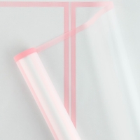 Плёнка для цветов матовая упаковочная &laquo;Кайма&raquo; розовая 0,5х9 м