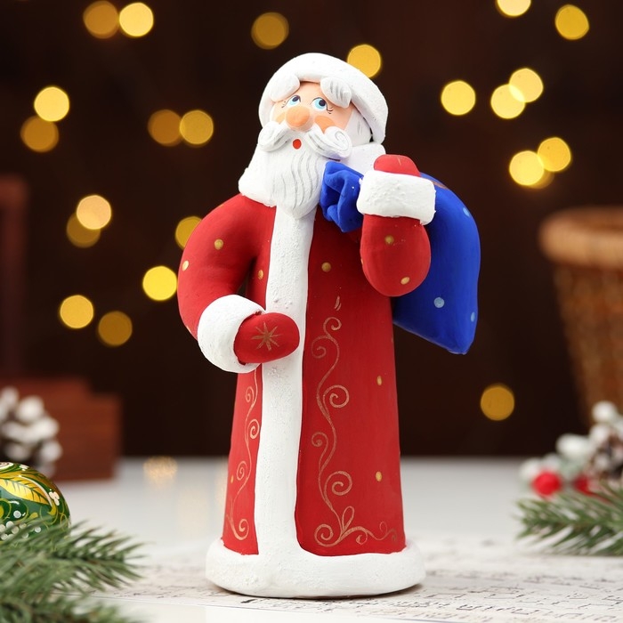 Ковровская игрушка "Дед Мороз", керамика