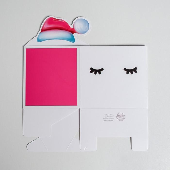 Коробка новогодняя для мини-букетов «С Новым годом», глазки, 12 х 16,5 х 10 см , Новый год Коробка новогодняя для мини-букетов «С Новым годом», глазки, 12 х 16,5 х 10 см , Новый год