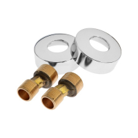 Смеситель для ванны Accoona A7175, двухрычажный, дивертор в корпусе, с душевым набором