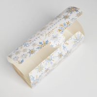 Коробка под кекс &laquo;Снежинка&raquo;, 9 х 9 х 24,5 см, Новый год