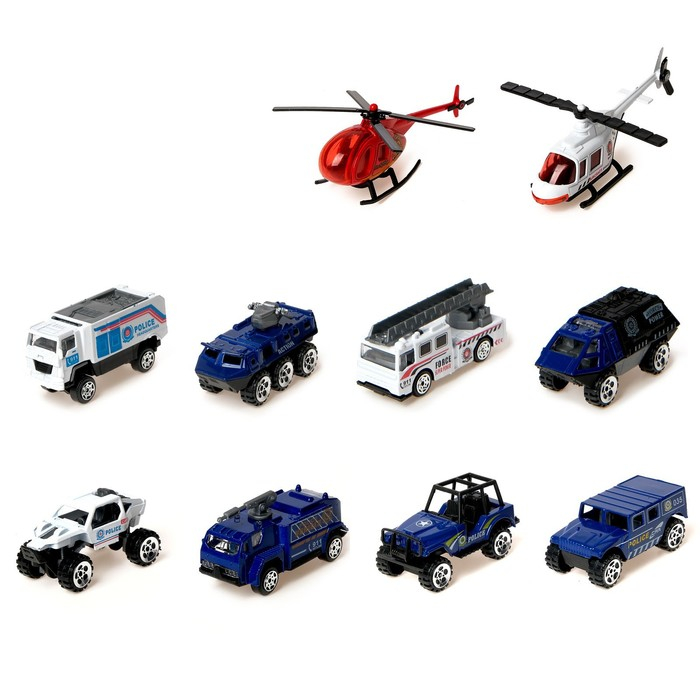 Машина металлическая &laquo;Спецслужбы&raquo;, набор 10 шт