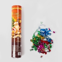 Новогодняя хлопушка пневматическая поворотная &laquo;С Новым Годом&raquo;, конфетти, фольга, 20 см