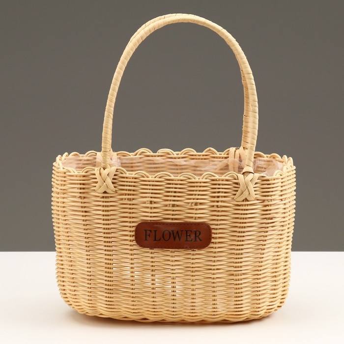 Корзина плетеная, 23 x 15 x 14,5/27,5 см, ротанг Корзина плетеная, 23 x 15 x 14,5/27,5 см, ротанг