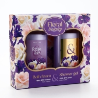Подарочный набор косметики Rose iris, гель для душа и пена для ванны 2 х 295 мл, FLORAL & BEAUTY by URAL LAB