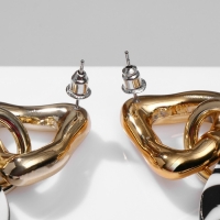 Серьги акрил &laquo;Зебра&raquo; цепи, цвет чёрно-белый в золоте