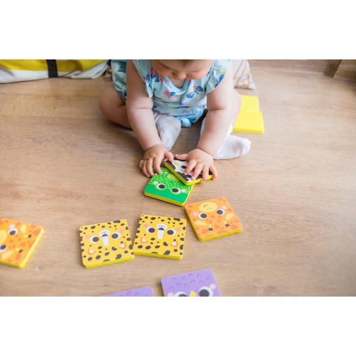 Мемо-игра: Присоски многоразовые для игры в ванной &laquo;Морские животные&raquo;, найди пару, 5 пар, 10 стикеров EVA, Крошка Я