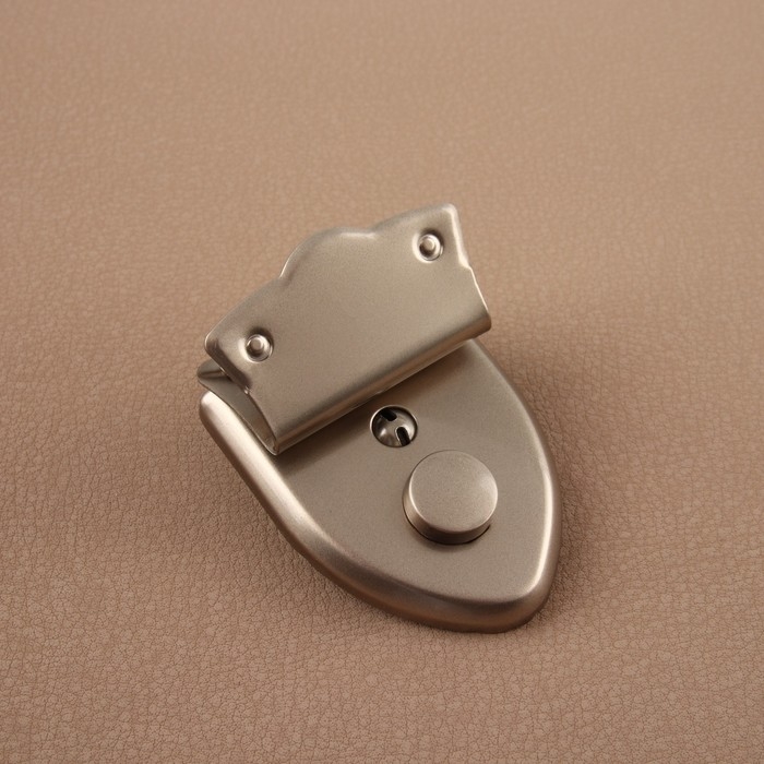 Застёжка для сумки, 3,8 &times; 5 см, цвет жемчужный серебряный