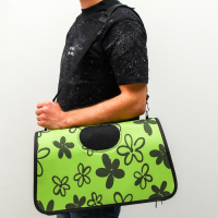 Сумка - переноска для животных "Цветы", зелёная, размер М, 40 х 21 х 27 см Сумка - переноска для животных "Цветы", зелёная, размер М, 40 х 21 х 27 см